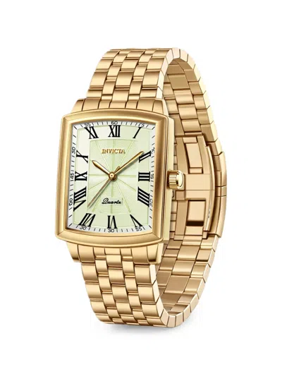 Invicta Celestial 25mm Rectangular Watch In Gold