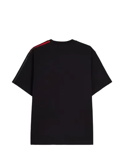 Y-3 Gradient-stripe Logo-print T-shirt In Black
