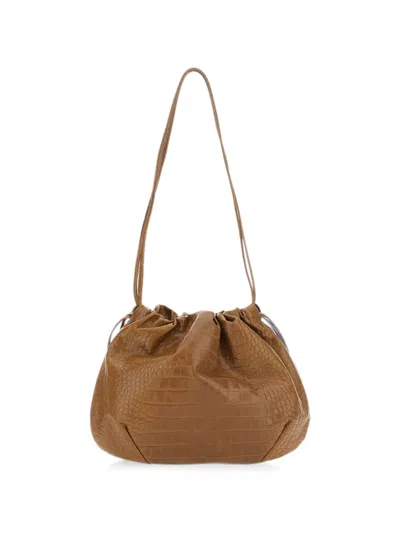 Liffner Croc-effect Leather Shoulder Bag In Brown