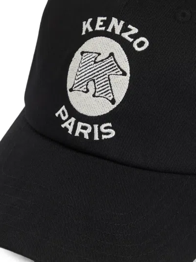 Kenzo 6-panel Adjustable Cap With Emblem In Black
