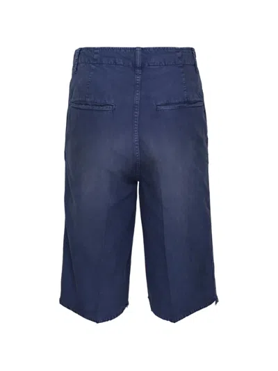 Visvim Distressed Knee-length Shorts In Black