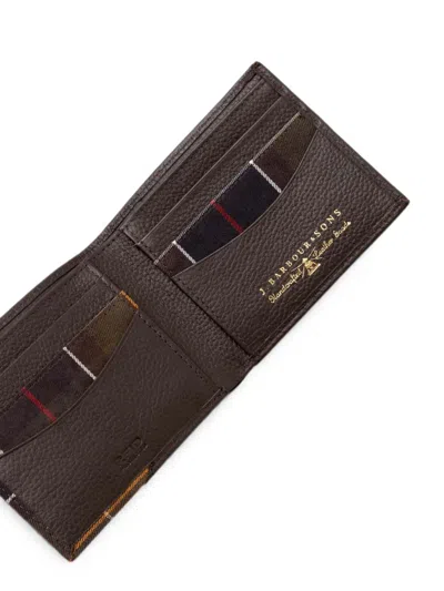 Barbour Tabert Leather Wallet In Brown