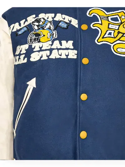 Vale Friday Patch-detail Varsity Jacket In Blue