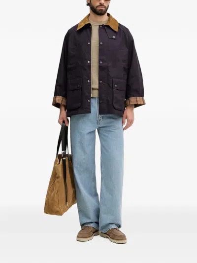 Barbour Oversized Bedale Jacket In Purple