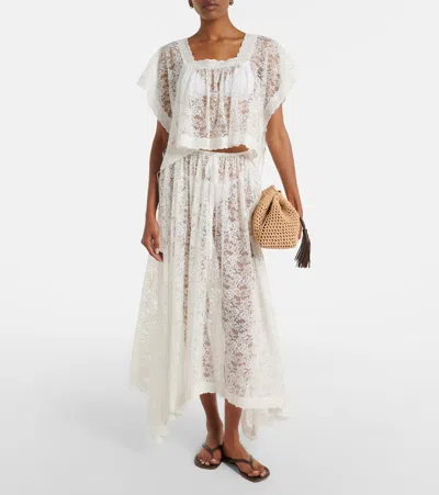 Doen Dôen Vennette Cropped Lace Top In Multi