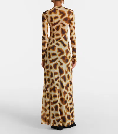 Christopher Esber Printed Jersey Top In Nude