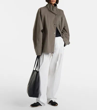 Totême Oversized Cotton-blend Jacket In Multi