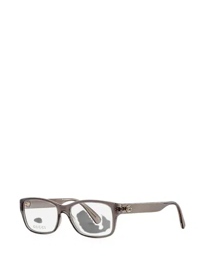 Gucci Rectangle-frame Glasses In Brown