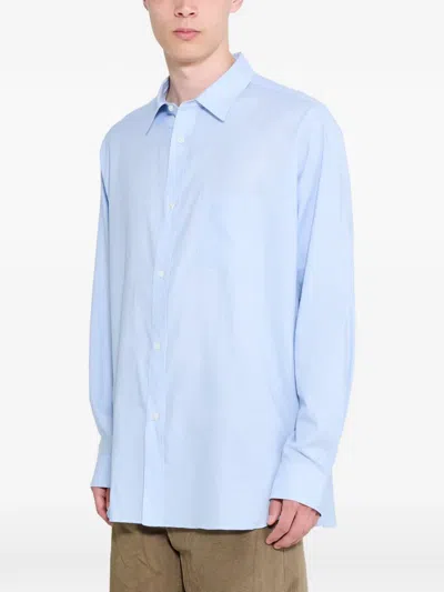 Ssstein Oversized Placket Shirt In Blue
