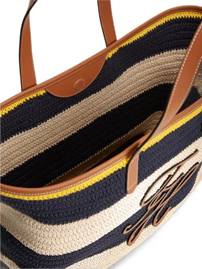 Tommy Hilfiger Stripe-pattern Logo-patch Tote Bag In Multi