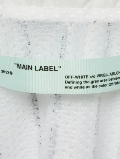 Pre-owned Off-white Logo-pinstripes Coat In White