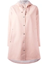 Stutterheim Mosebacke Waterproof A-line Hooded Raincoat In Open Pink