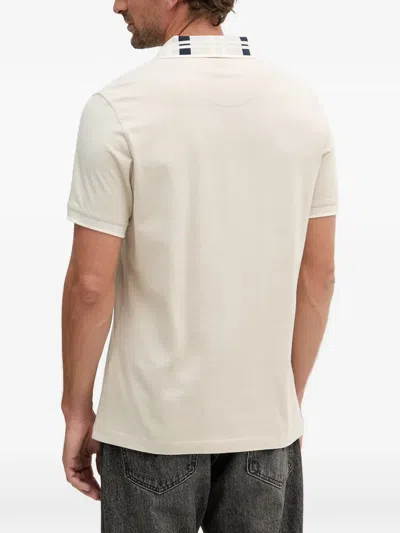 Barbour Callington Check-pattern Polo Shirt In Neutral