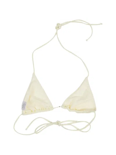 Belamer Ribbed Triangle Bikini Top In Neutral