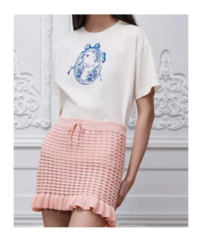 Dior Iviera Oversized T-shirt In White