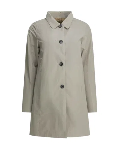 Barbour Babbity Reversible Check-pattern Trench Coat In Brown