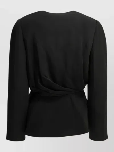 Chloé Draped Top Gold Tone Hardware Peplum In Purple