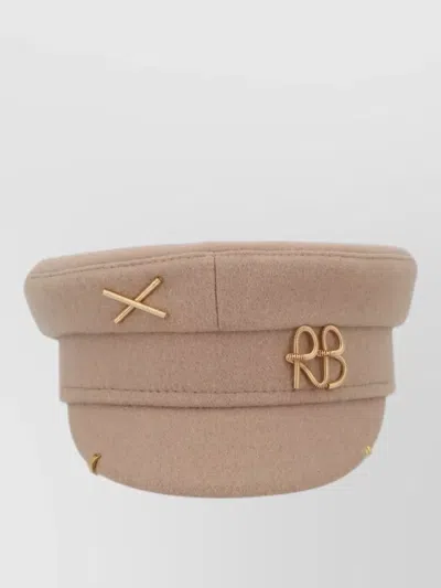 Ruslan Baginskiy Chic Wool And Polyamide Blend Hat In Brown