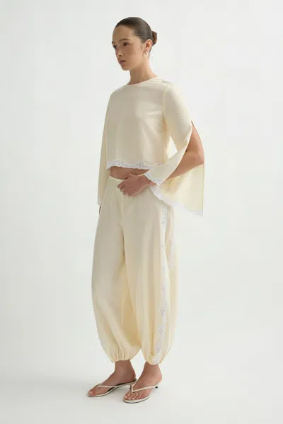 Posse Tabitha Long Sleeve Blouse In Buttermilk