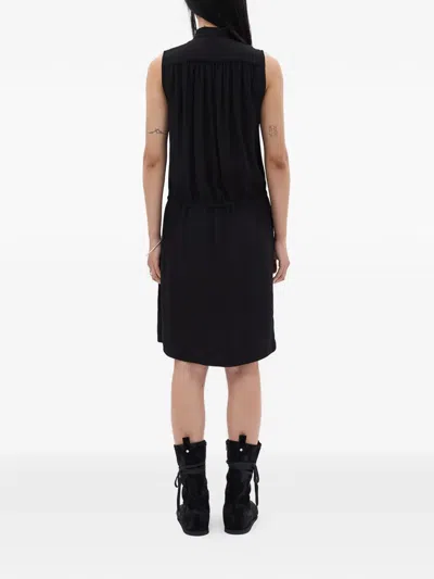Ann Demeulemeester 타이 디테일 미디 드레스 In Black