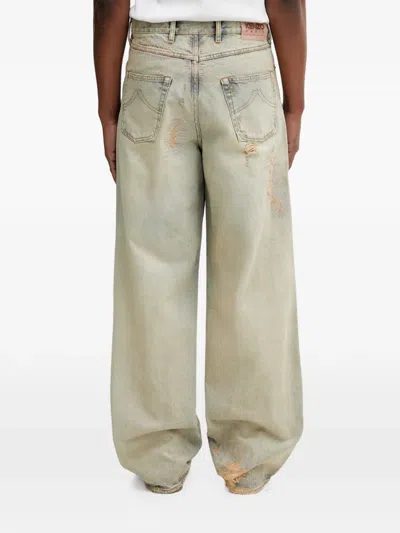 Kenzo Distressed Bleached-effect Jeans In Blue