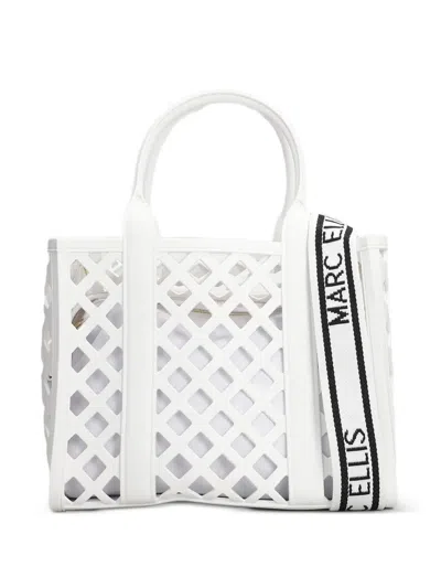 Marc Ellis Flat-plot Tote Bag Mit Cut-out In White