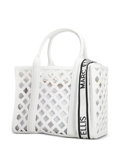 Marc Ellis Flat-plot Tote Bag Mit Cut-out In White