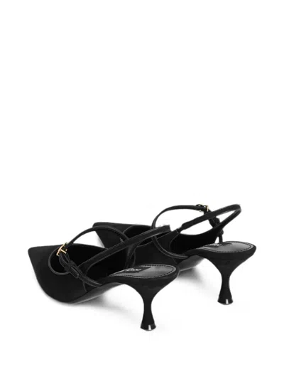 Dolce & Gabbana Leather Slingback Mules In Multi