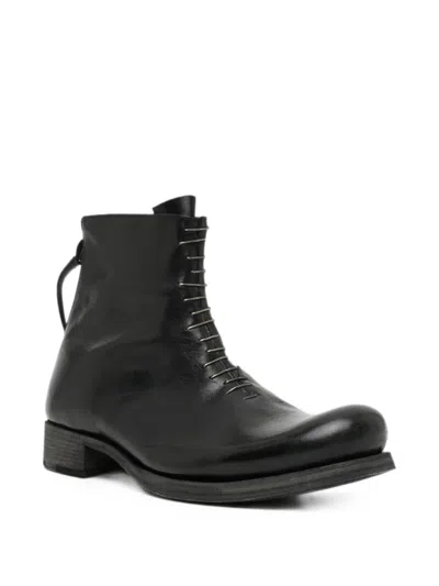 Ma+ Staple-detail Back-zip Boots In Black