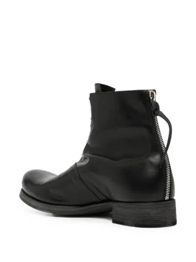 Ma+ Staple-detail Back-zip Boots In Black