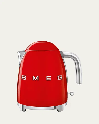 Smeg Retro Electric Kettle, Polished White In Red