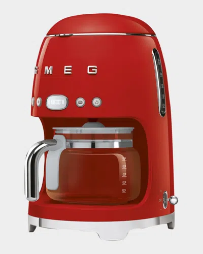 Smeg Retro Drip Filter Coffee Machine In Red