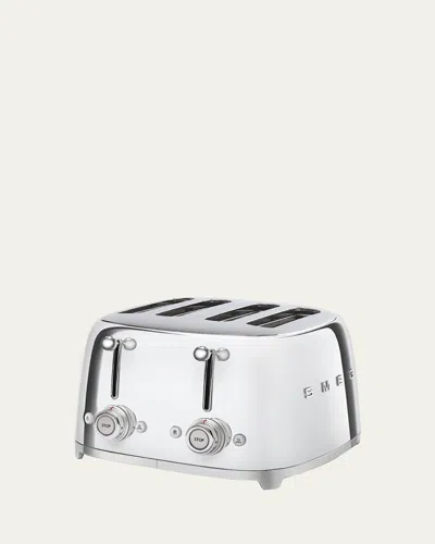 Smeg Retro 4 Slot Toaster In Silver