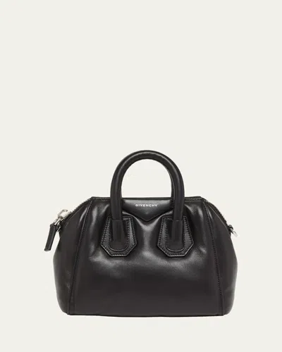 Givenchy Antigona Puffy Top-handle Bag In Leather In Black