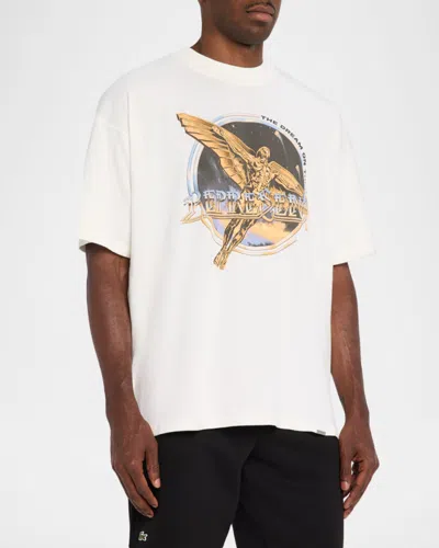 Represent White Crew Neck T-shirt With Graphic Print On Front And Back In Cotton Man In White