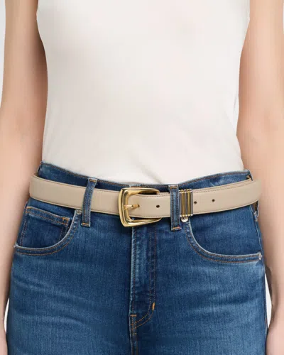 Veronica Beard Arch Leather Belt In Brown