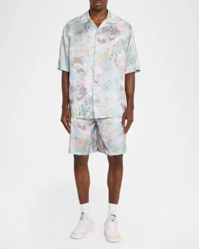 Off-white Printed Viscose Shorts In Multi
