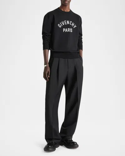 Givenchy Beaded Logo-print Sweater In Black