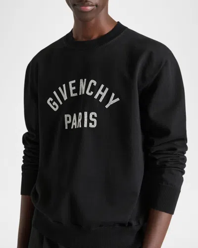 Givenchy Beaded Logo-print Sweater In Black