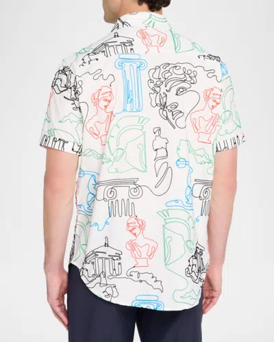 Robert Graham Aristotle Short Sleeve Button Down Shirt In Multi