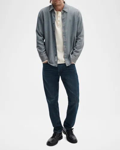 Rag & Bone Waffle-knit Long-sleeve T-shirt In Neutral