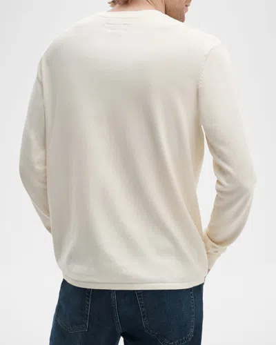 Rag & Bone Waffle-knit Long-sleeve T-shirt In Neutral