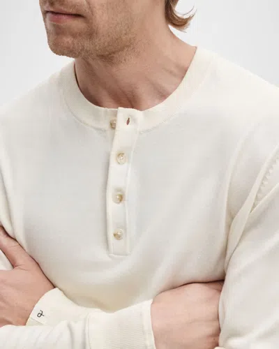 Rag & Bone Waffle-knit Long-sleeve T-shirt In Neutral
