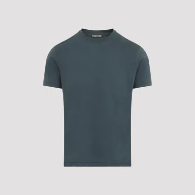 Tom Ford Basic Crewneck T-shirt In Blue