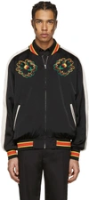 STELLA MCCARTNEY Black Embroidered Floral Bomber Jacket
