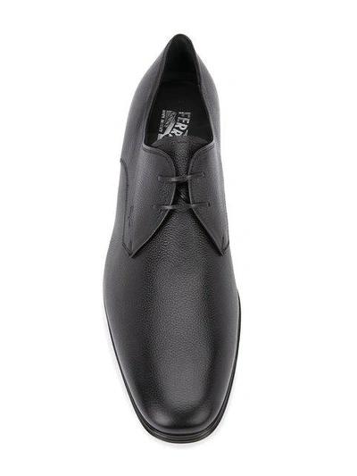Shop Ferragamo Salvatore  Fortunato Lace-up Derby Shoes - Black