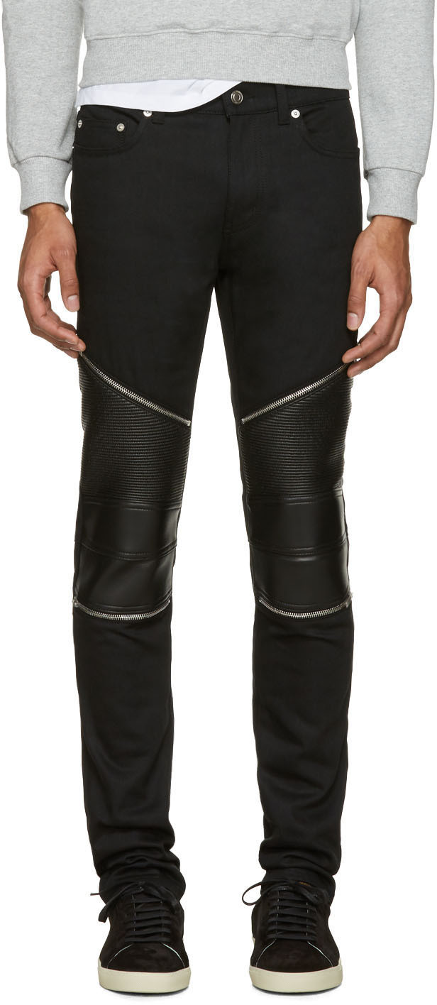 ysl biker jeans