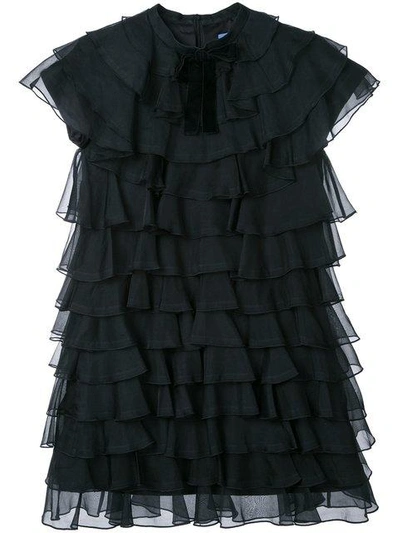 Shop Macgraw Bon Bon Silk Dress In Black