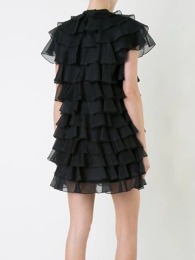 Shop Macgraw Bon Bon Silk Dress In Black