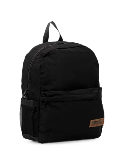 Blauer Logo-patch Backpack In Black